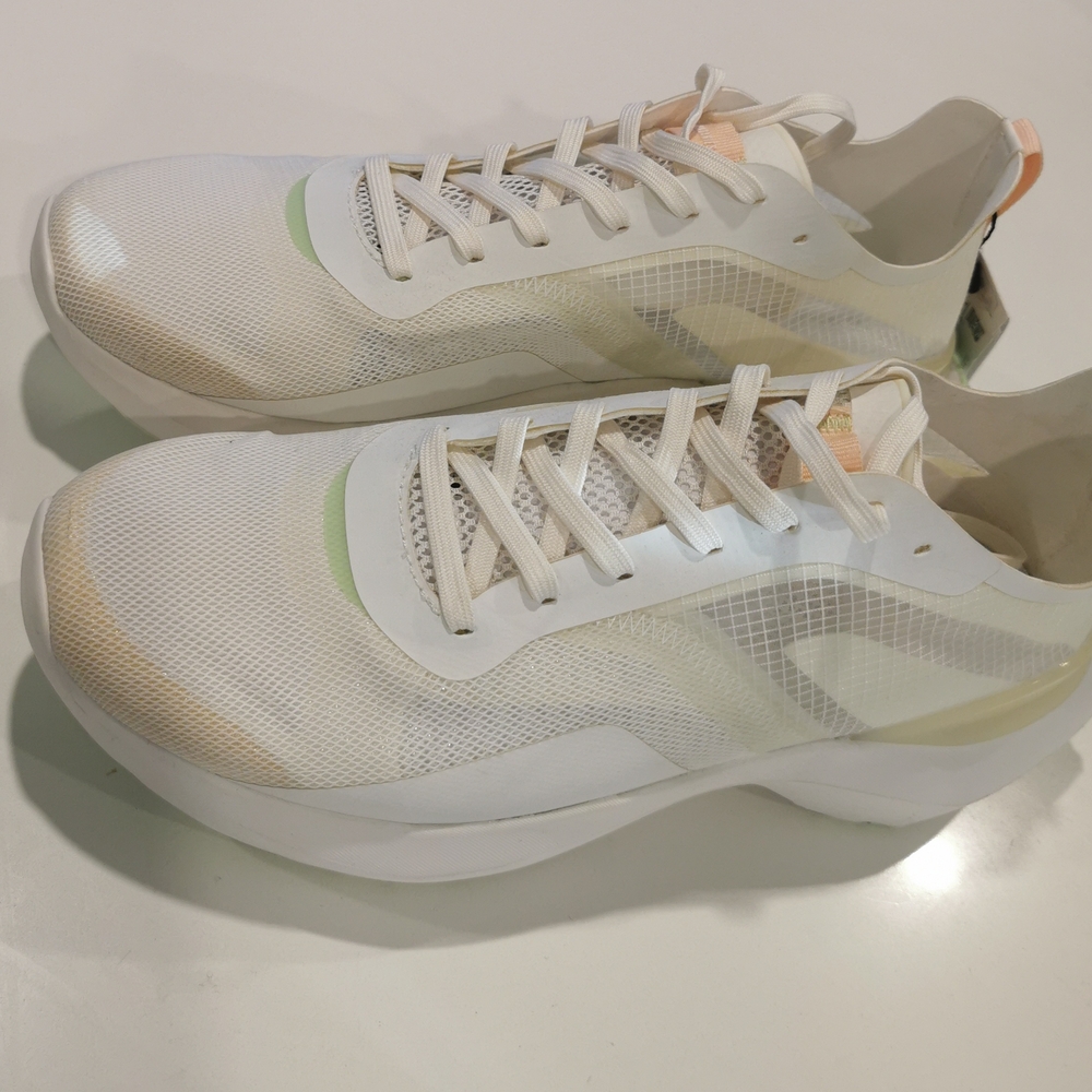 Mango Women's White and Cream Athletic Shoes